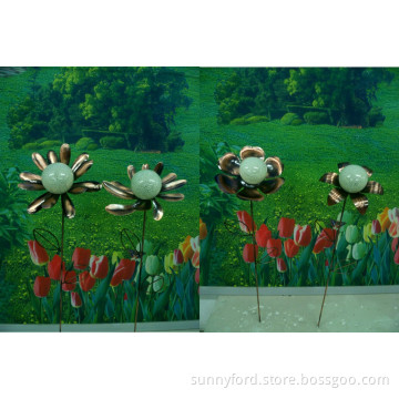 Garden Stake with Fluorescent Powder Glass Ball (SFM0625)